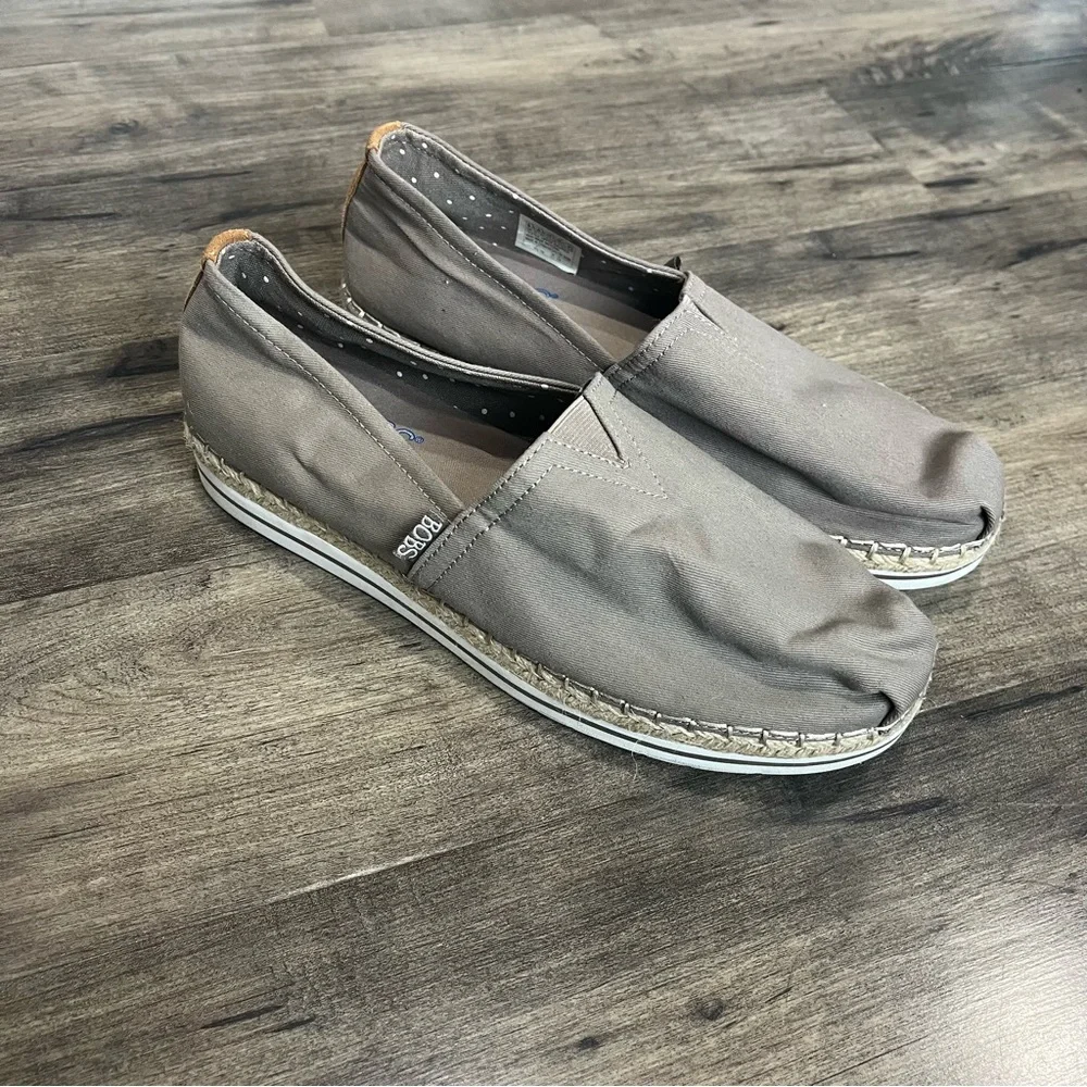 BOBS by Skechers Women's Breeze Slip On Espadrille Flats - Taupe - Size 9.5
